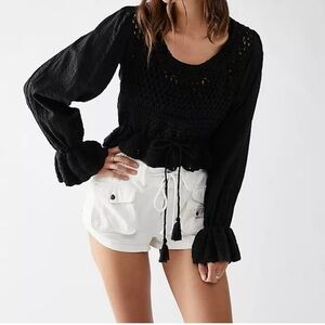Free People Megan Crochet Top